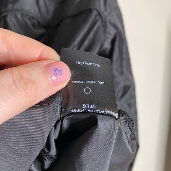 RTA Blanche Jacket Black Tomcat Track Animal Print Zip Up Size Large - Picture 7 of 10